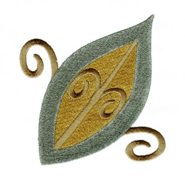 Picture of Swirled Leaf Machine Embroidery Design