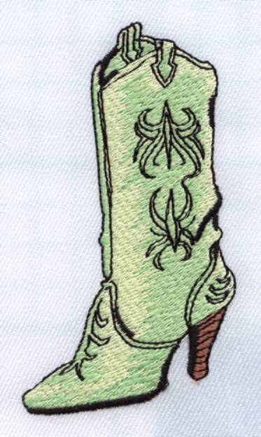 Picture of Cowgirl Boot Machine Embroidery Design