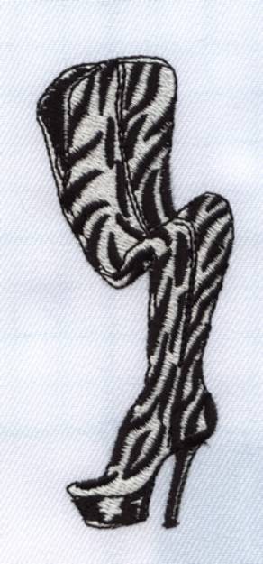 Picture of High Heel Boot Machine Embroidery Design