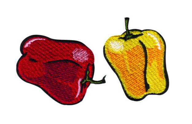 Picture of Bell Peppers Machine Embroidery Design