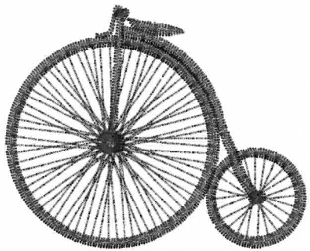 Picture of Old Fashioned Bicycle Machine Embroidery Design