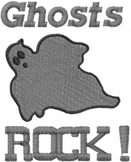 Picture of Ghosts Rock! Machine Embroidery Design