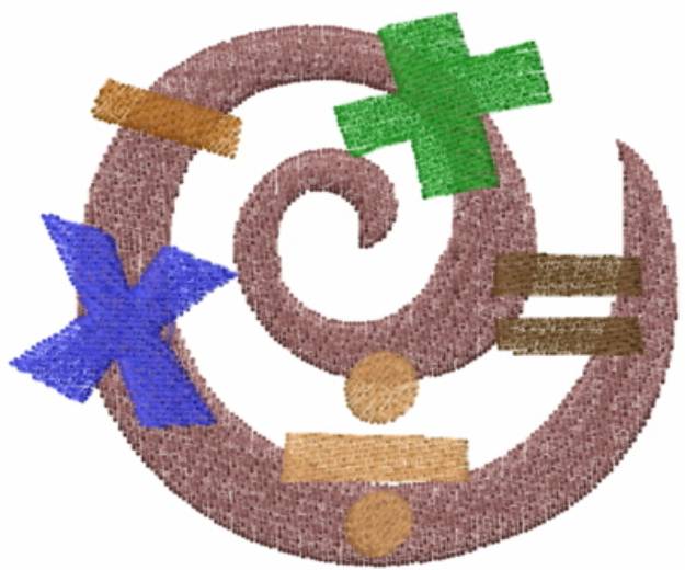 Picture of Math Symbol Machine Embroidery Design