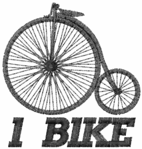 Picture of I Bike Machine Embroidery Design