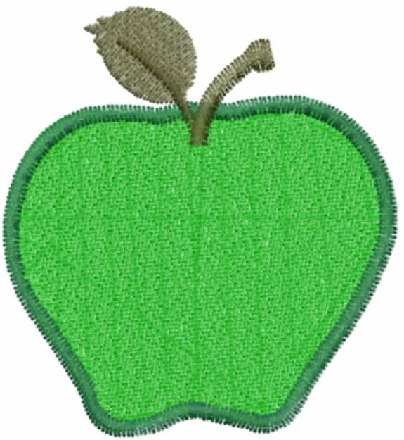 Picture of Green Apple Machine Embroidery Design