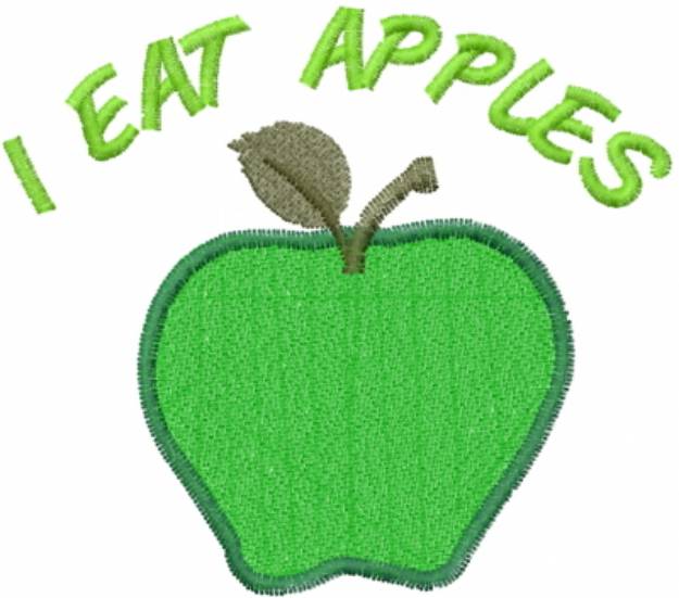 Picture of I Eat Apples Machine Embroidery Design