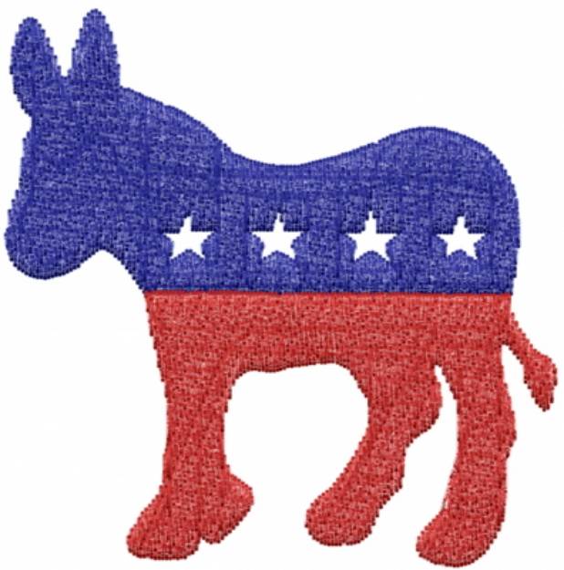 Picture of Democratic Donkey Machine Embroidery Design