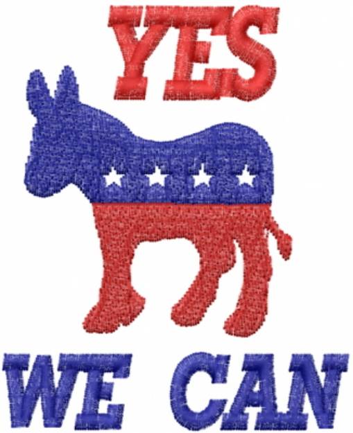 Picture of Yes We Can Machine Embroidery Design
