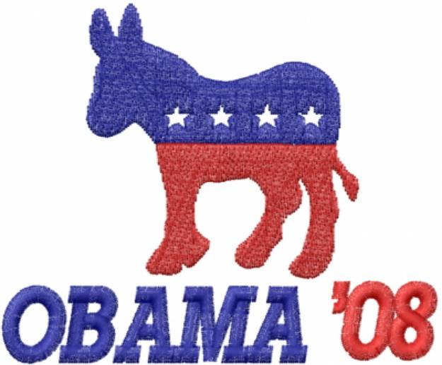 Picture of Obama 08 Machine Embroidery Design