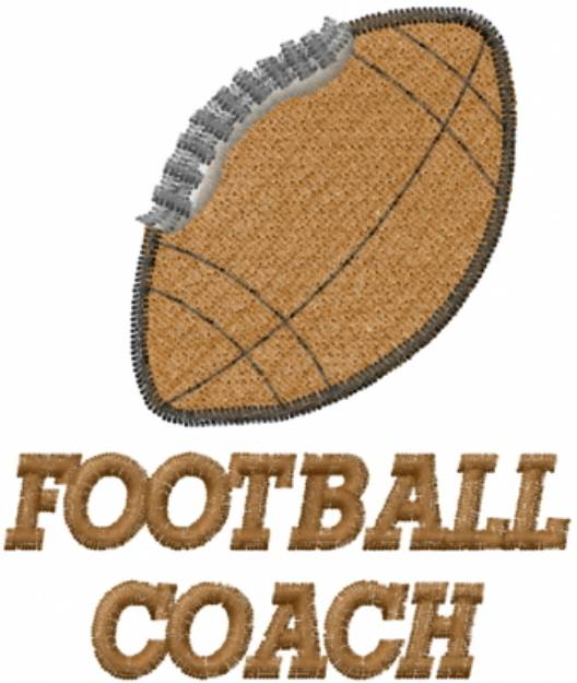 Picture of Football Coach Machine Embroidery Design