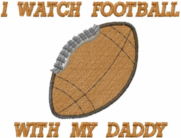 Picture of I Watch Football Machine Embroidery Design