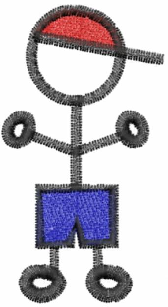 Picture of Stick Boy Machine Embroidery Design