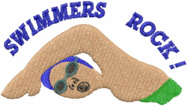 Picture of Swimmers Rock! Machine Embroidery Design