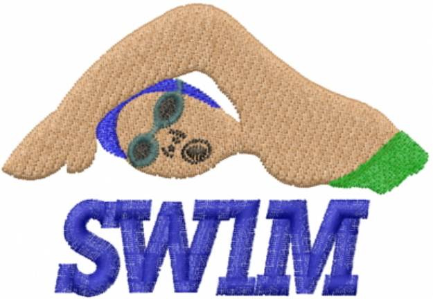 Picture of Swim Machine Embroidery Design