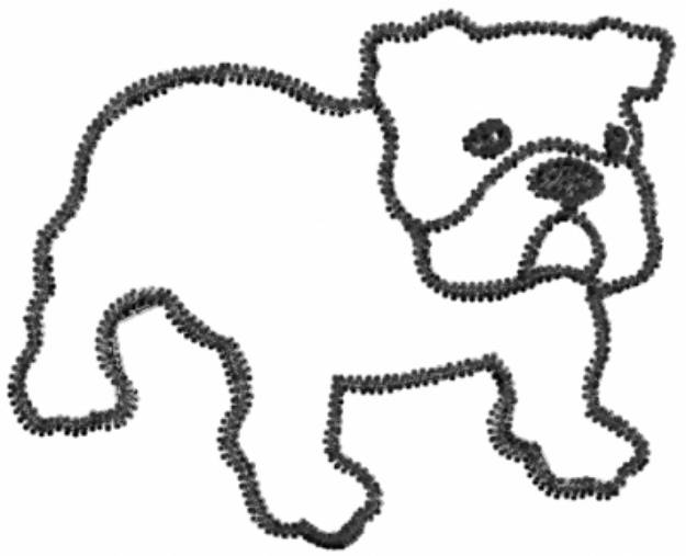 Picture of Bulldog Outline Machine Embroidery Design