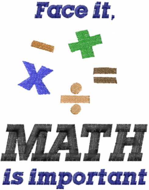 Picture of Math Is Important Machine Embroidery Design