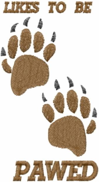 Picture of LIKES TO BE PAWED Machine Embroidery Design