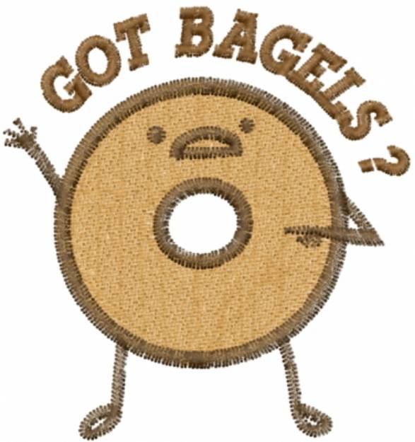 Picture of GOT BAGELS? Machine Embroidery Design