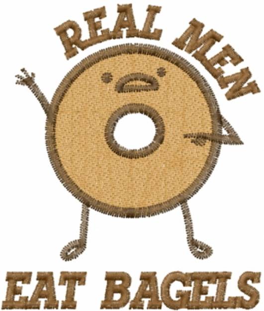 Picture of REAL MEN EAT BAGELS Machine Embroidery Design