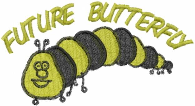 Picture of Caterpillar FUTURE BUTTERFLY Machine Embroidery Design