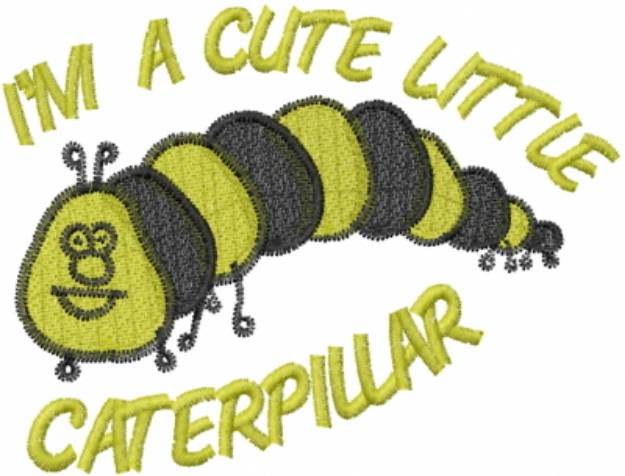 Picture of Caterpillar IM A LITTLE CATERPILLAR Machine Embroidery Design