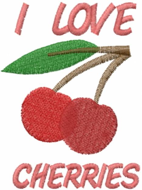 Picture of Cherry I LOVE CHERRIES Machine Embroidery Design