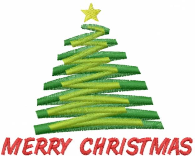 Picture of Christmas Retro MERRY CHRISTMAS Machine Embroidery Design