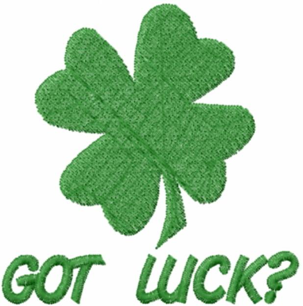 Picture of Got Luck? Machine Embroidery Design