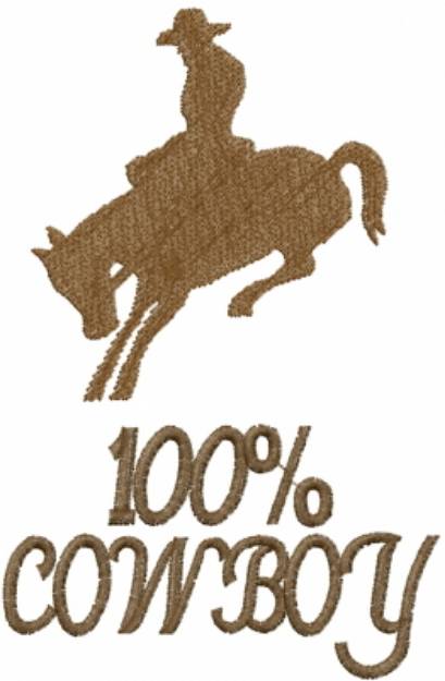 Picture of 100% Cowboy Machine Embroidery Design