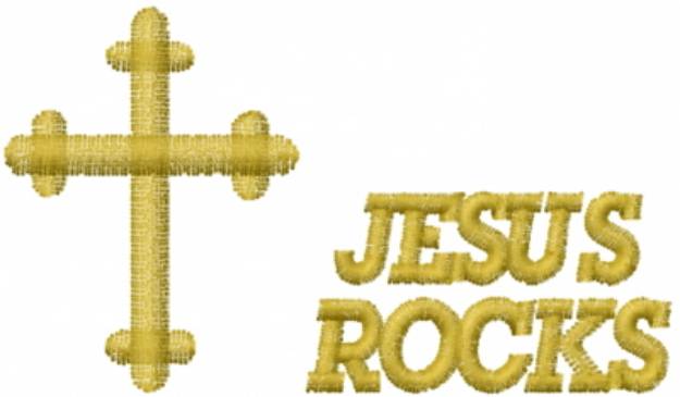 Picture of JESUS ROCKS Machine Embroidery Design