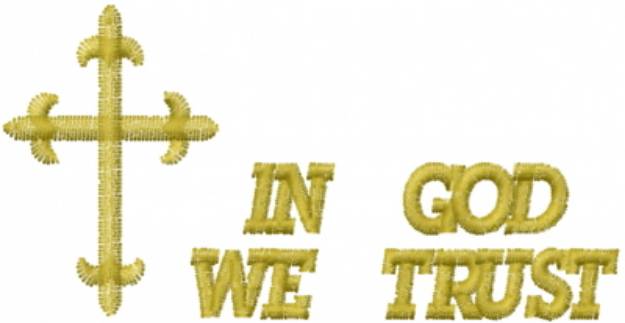 Picture of IN GOD WE TRUST Machine Embroidery Design