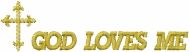 Picture of GOD LOVES ME Machine Embroidery Design