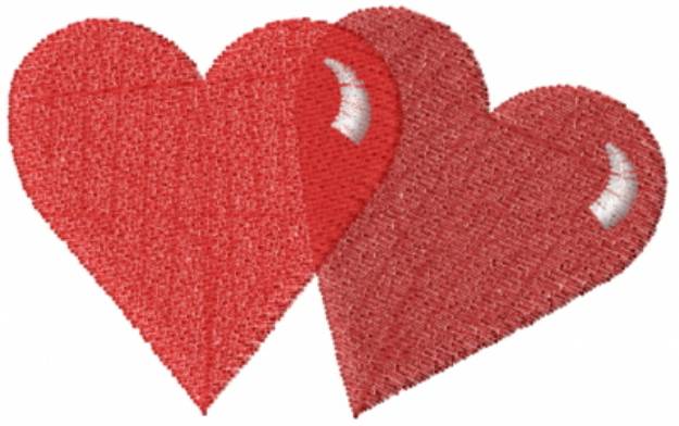 Picture of Double Hearts Machine Embroidery Design