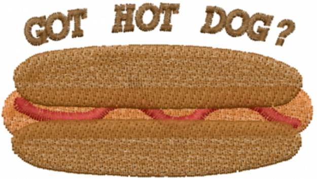 Picture of GOT HOT DOG? Machine Embroidery Design