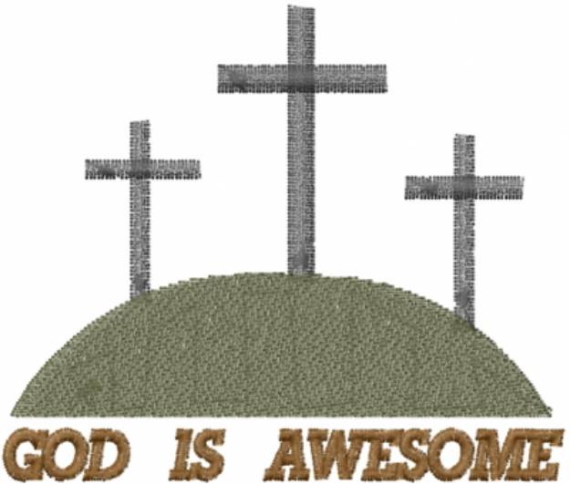 Picture of GOD IS AWESOME Machine Embroidery Design