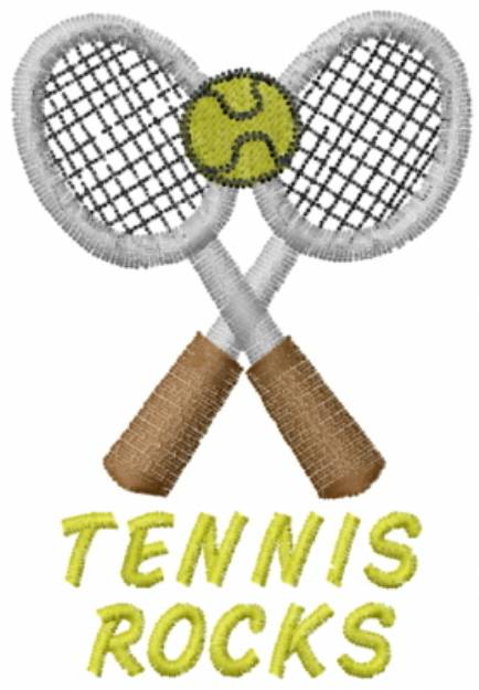 Picture of TENNIS ROCKS Machine Embroidery Design