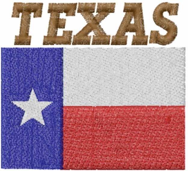 Picture of Texas Flag Machine Embroidery Design