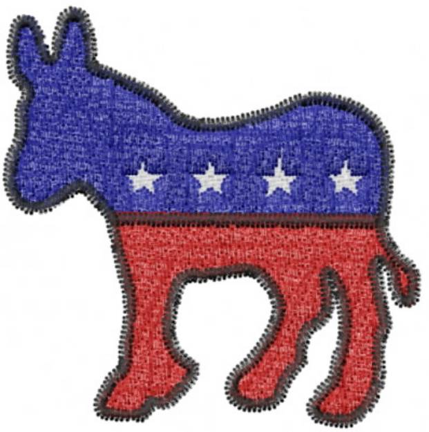Picture of Democratic Donkey Machine Embroidery Design
