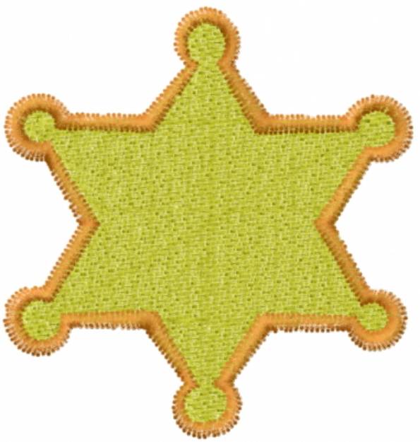 Picture of Sheriffs Star Machine Embroidery Design