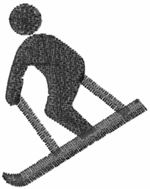 Picture of Skier 2 Machine Embroidery Design
