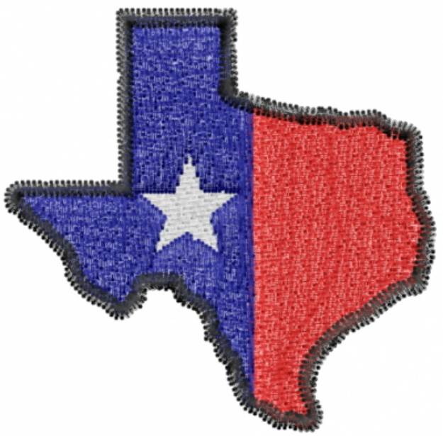 Picture of Texas Map Machine Embroidery Design