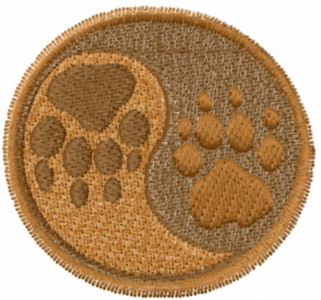 Picture of Yin Yang Paw Machine Embroidery Design