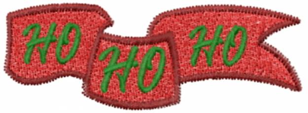 Picture of HO HO HO Banner Machine Embroidery Design