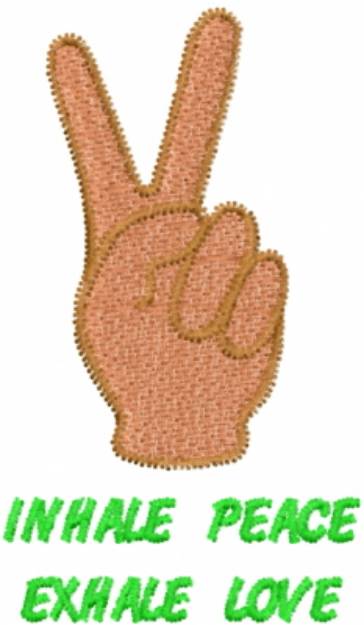 Picture of Inhale Peace Exhale Love Machine Embroidery Design