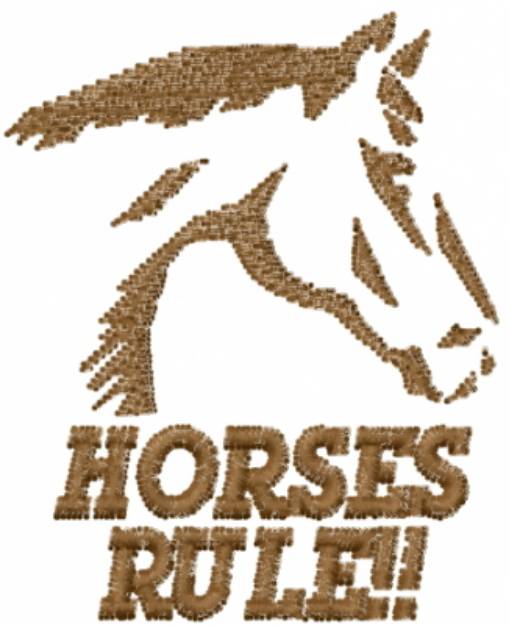 Picture of Horses Rule! Machine Embroidery Design