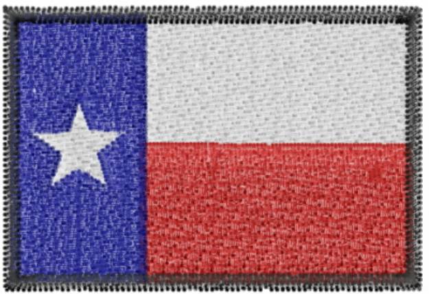 Picture of Texas Flag Machine Embroidery Design