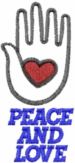 Picture of PEACE AND LOVE Machine Embroidery Design