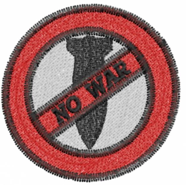Picture of No War Machine Embroidery Design