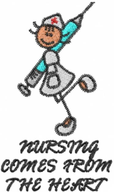 Picture of NURSING COMES FROM THE HEART Machine Embroidery Design