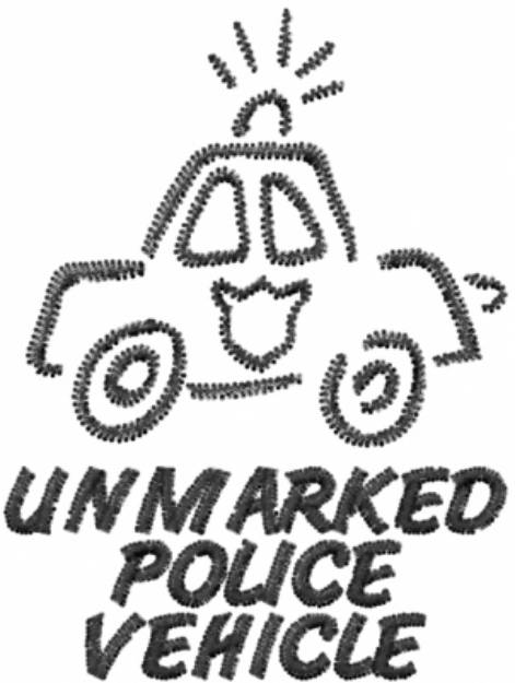 Picture of UNMARKED POLICE VEHICLE Machine Embroidery Design